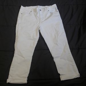 Ann Taylor Loft Skinny Crop White Denim Jeans